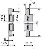 Coppia tass. raccordo Ø 8mm